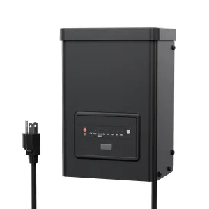 Bn-link 300W Weatherproof Outdoor Transformer for Low Voltage Landscape Lighting, with Timer and Photocell Sensor, 120V AC to 12V AC